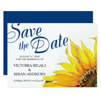 sunflower save the dates
