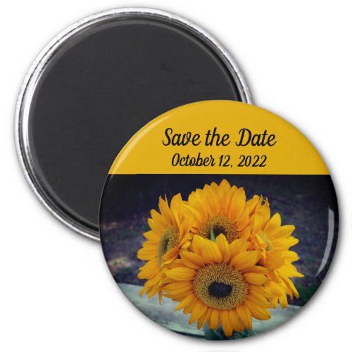 Sunflower Save the Date Sunflowers Event Favor Magnet