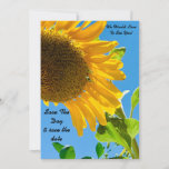 Sunflower save the day &amp; save the date card