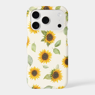 Sunflower Scatter Pattern iPhone Case