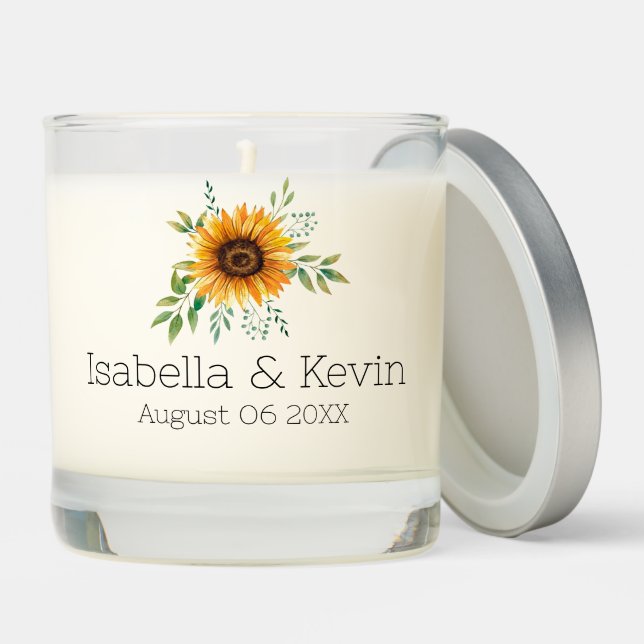 Sunflower Scented Candle (Lid)