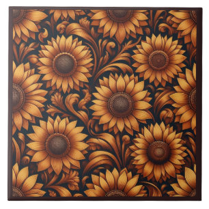 Sunflower Season Ceramic Tile