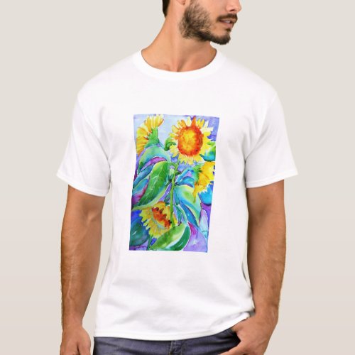 Sunflower Season Original Art Flower tshirt 