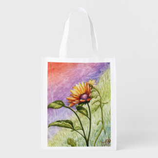 Sunflower Secrets at Sunset Grocery Bag