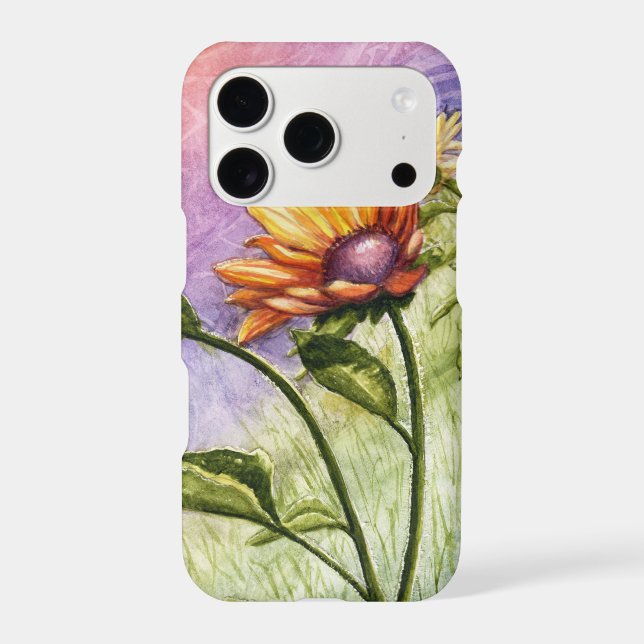 Sunflower Secrets at Sunset Iphone Case (Back)