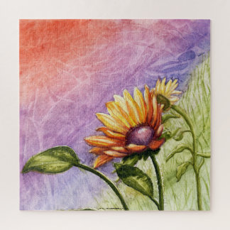 Sunflower Secrets at Sunset Jigsaw Puzzle