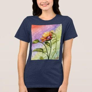 Sunflower Secrets at Sunset Tri-Blend Shirt