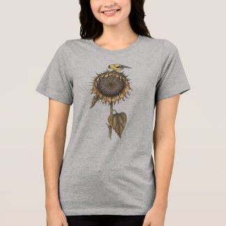 Sunflower Seed Head Botanical Tri-Blend Shirt