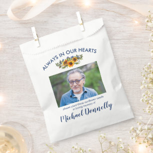 Sunflower Seed Memorial Funeral Favor Bag