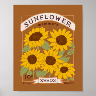 Sunflower Seed Packet Poster