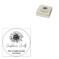 Sunflower Seed Packet Rubber Stamp