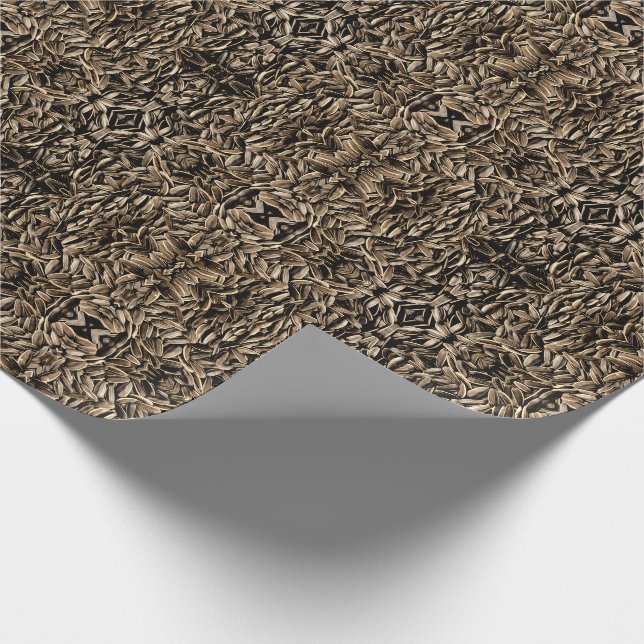 Sunflower Seed Pattern Wrapping Paper (Corner)