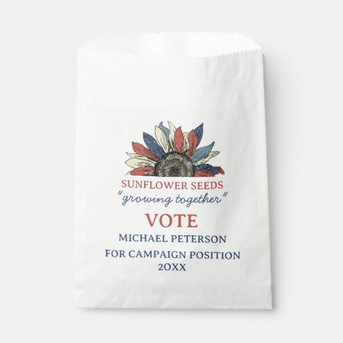 Sunflower Seed USA Election Campaign Giveaway Favor Bag