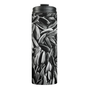 Sunflower Seeds - Black and White Photograph Thermal Tumbler