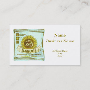 Sunflower seeds business card