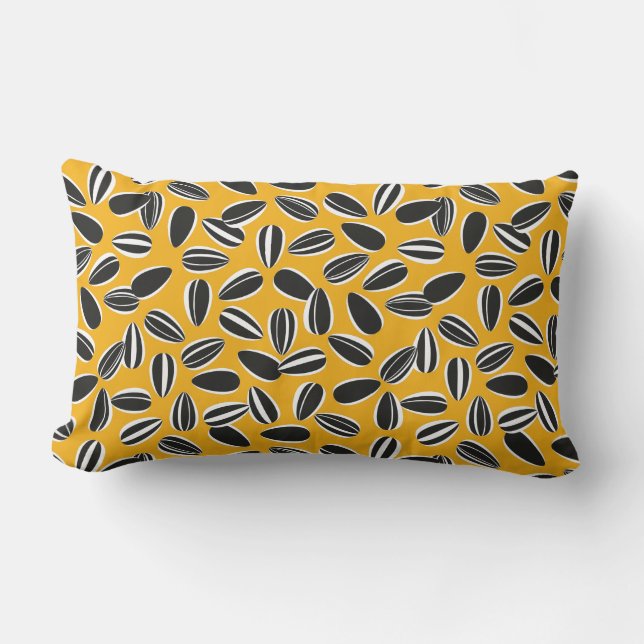 Sunflower Seeds Lumbar Pillow (Front)