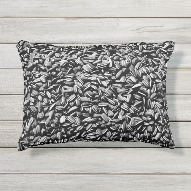 Sunflower Seeds Outdoor Pillow (Front)