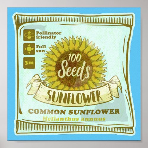 Sunflower seeds poster