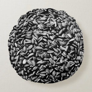 Sunflower Seeds Round Pillow