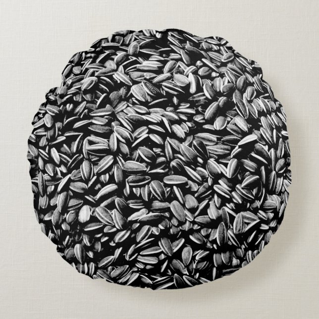 Sunflower Seeds Round Pillow (Front)