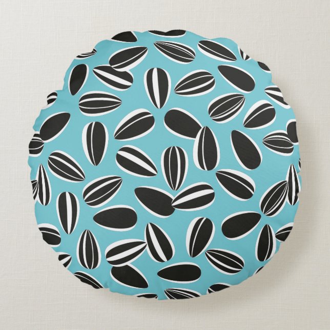 Sunflower Seeds Round Pillow (Front)