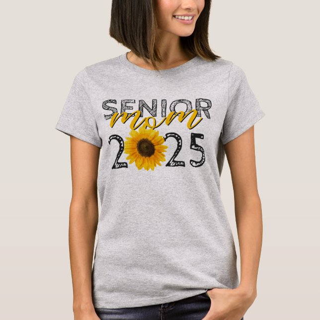 Sunflower Senior Mom T-shirt (Front)