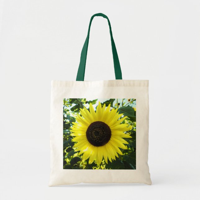 Sunflower Sensation Cotton Tote Bag (Front)