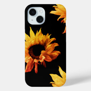 Sunflower - Sepia Fine Art Photograph Unique Cool iPhone 15 Case