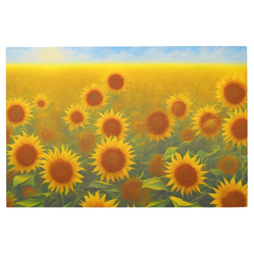 Sunflower Serenade  Natures Golden Symphony Metal Print