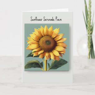 Sunflower Serenade Poem Card