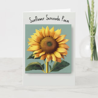 Sunflower Serenade Poem Card