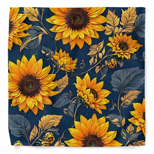 Sunflower Serenity Bandana 🌻 Radiate Calm (Front)