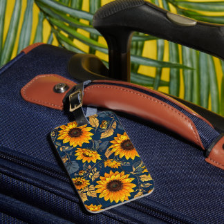 Sunflower Serenity Luggage Tag