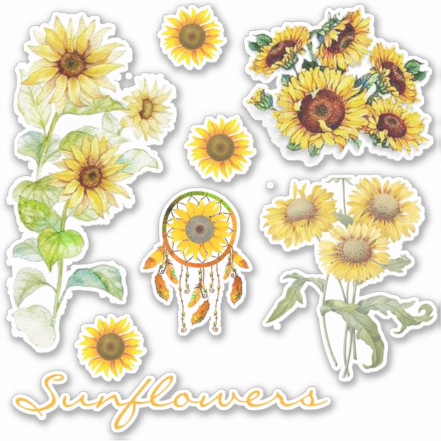 Sunflower set of sticker (Front)