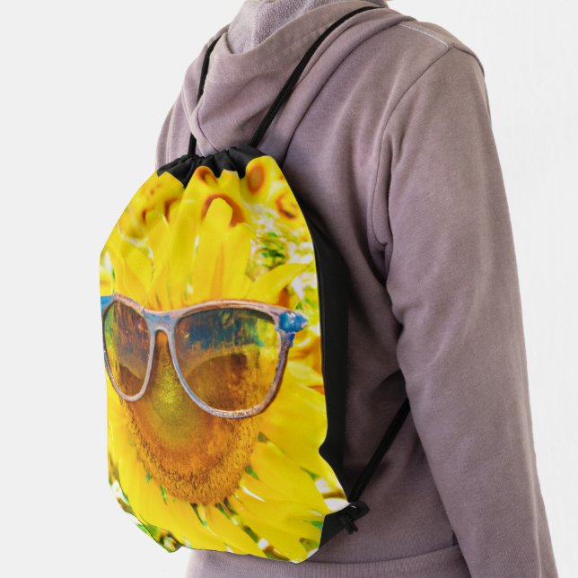 Sunflower Shades Chic Drawstring Bag (Insitu)
