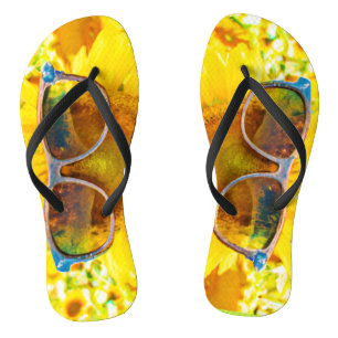 Sunflower Shades Chic Flip Flops