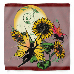 Sunflower Shadow Fairy and Cosmic Cat Bandana