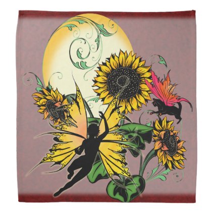 Sunflower Shadow Fairy and Cosmic Cat Bandana