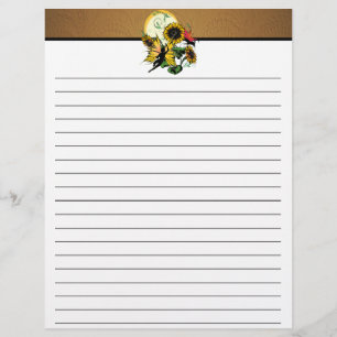Sunflower Shadow Fairy and Cosmic Cat Letterhead