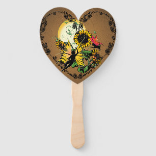 Sunflower Shadow Fairy Hand Fan