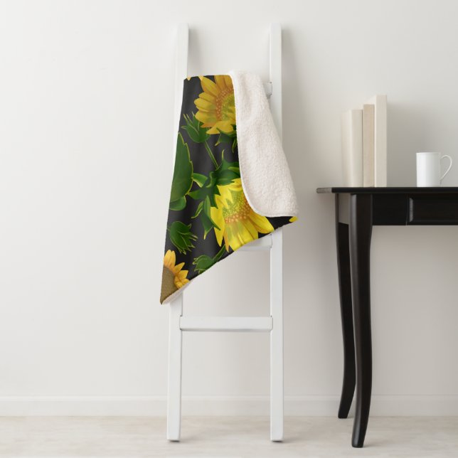 Sunflower Sherpa Blanket (In Situ)