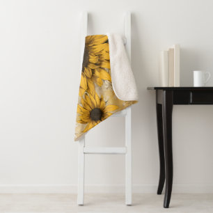 Sunflower Sherpa Blanket
