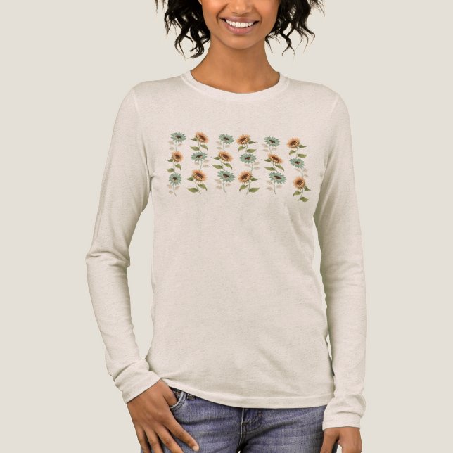 Sunflower Shirt Bella Canvas Long Sleeve (Front)