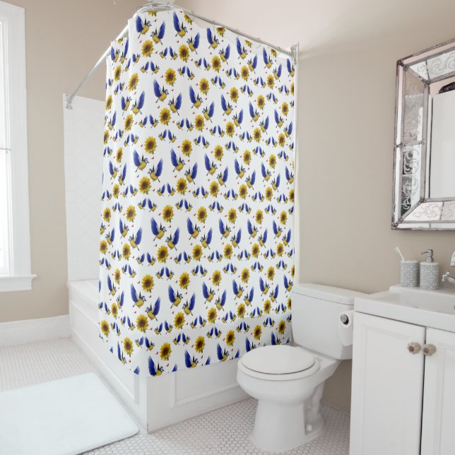 Sunflower shower curtain (In Situ)