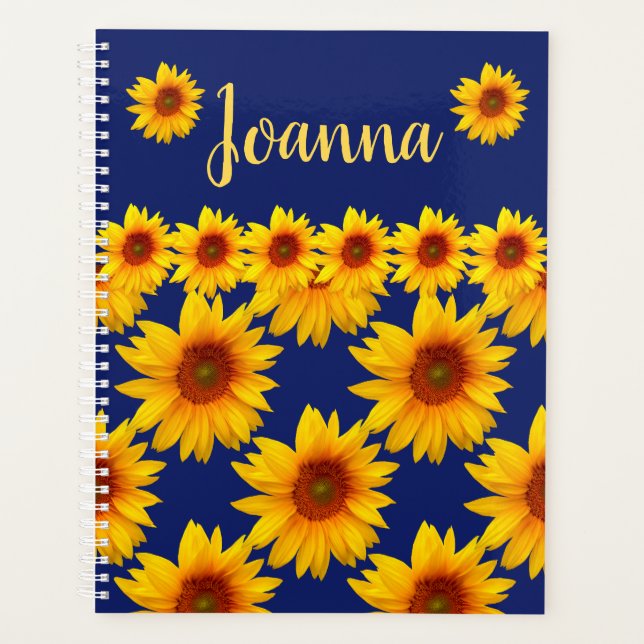 Sunflower Shower Personalized Planner (Front)
