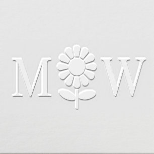 Sunflower Silhouette 2 Initial Wedding Couple #1 Embosser