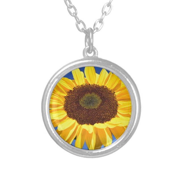 SUNFLOWER silver NECKLACE (Front)