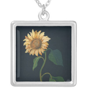 Sunflower Silver Plated Necklace