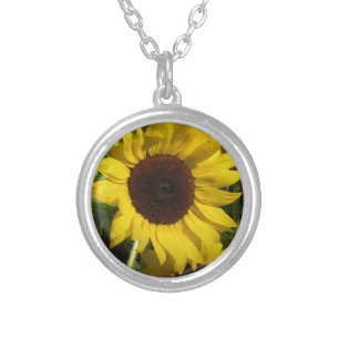 Sunflower Silver Plated Necklace