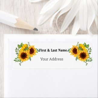 Sunflower Simple Label